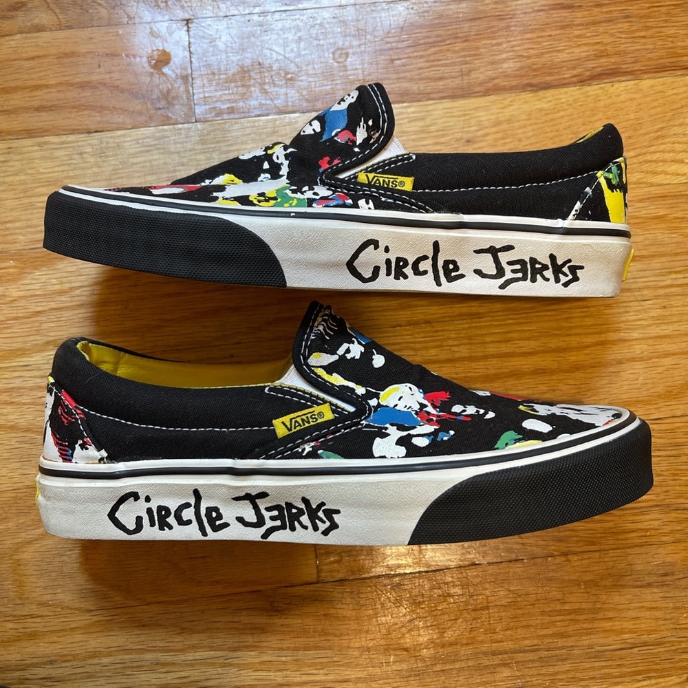 Circle Jerks Vans Slip Ons Size 5